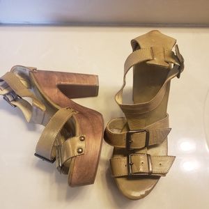 Bed Stu platform strap heels size 9.5 made in Mexico